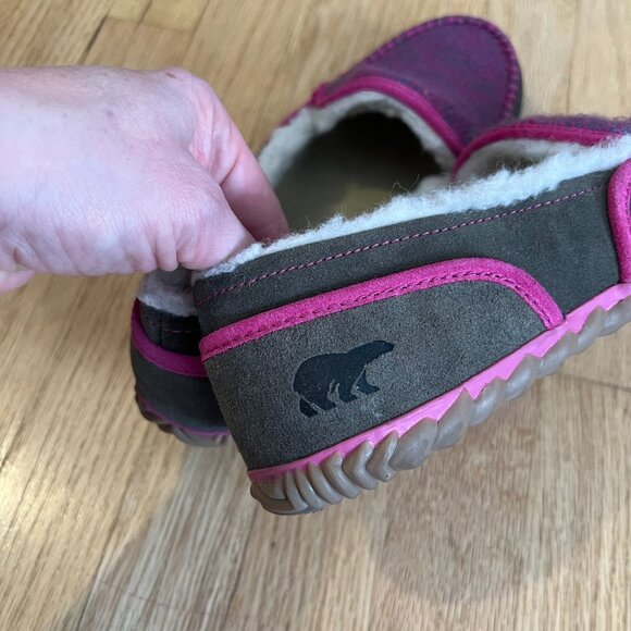 Sorel Tremblant Moc Slippers Pink Gray Women's Size 9 - Picture 6 of 9